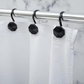 12-Piece Metal Alta Shower Curtain Rings/Hooks 3.5 x 2.6 in. Black
