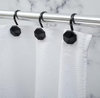 12-Piece Metal Alta Shower Curtain Rings/Hooks 3.5 x 2.6 in. Black