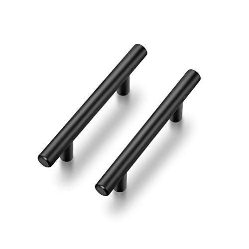 Ravinte 45 Pack | 5 Inch Cabinet Pulls Matte Black Stainless Steel Kitchen Drawer Pulls Cabinet Handles 5 Inch Length, 3 Inch Hole Center