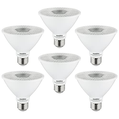 Sunlite 40980 LED PAR30 Short Neck Flood Light Bulb, 9 Watt, (75W Equivalent), 850 Lumens, Medium Screw (E26) Base, Dimmable, ETL Listed, Energy Star, 3000K Warm White, 6 Count