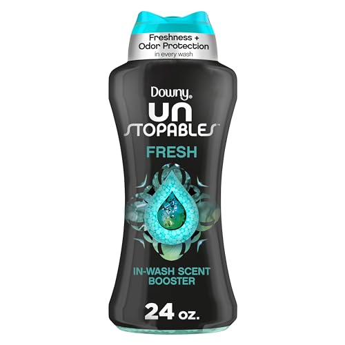 Downy Unstopables In Wash Scent Booster Beads, Fresh Scent, 24 oz, Downy Scent Booster Beads, Unstoppable Laundry Beads, Odor Protection