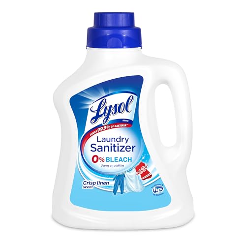 Lysol Disinfectant Laundry Sanitizer & Scent Booster, Laundry Detergent Additive, Color Safe Bleach Alternative, Laundry Odor Eliminator, Kills Bacteria & Viruses, Crisp Linen Scent, 90 Fl Oz