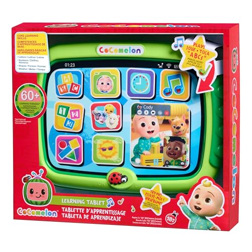 Just Play CoComelon Learning Tablet, 60+ Learning Phrases, Sing-Along to The “The Alphabet Song, Kids Toys for Ages 18 Month