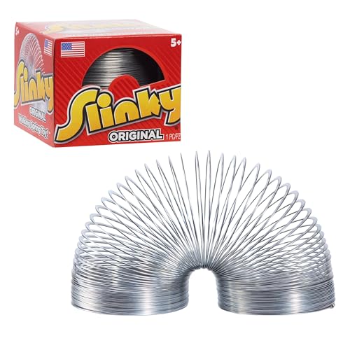 The Original Slinky Walking Spring Toy, 2.75-inch Diameter Metal Slinky, Fidget Toys, Kids Toys for Ages 5 Up by Just Play