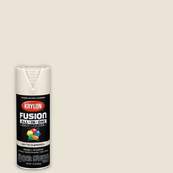 Krylon Fusion All-In-One Adhesive Spray Paint for Indoor/Outdoor Use, 12 oz, Clamshell