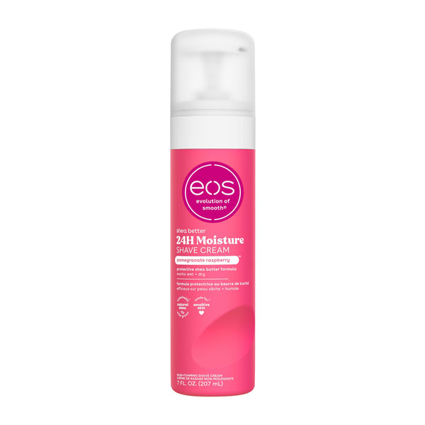 eos Shea Better Shaving Cream- Pomegranate Raspberry, Women's Shave Cream, Skin Care, Doubles as an In-Shower Lotion, 24-Hour Hydration, 7 fl oz