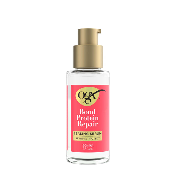 OGX Repair & Protect Bond Protein Repair Sealing Hair Serum, Formulated without Parabens, Frizz Treatment, 1.7 fl. oz
