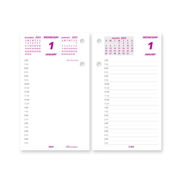 Brownline® 2025 Daily Desk Calendar Refill, 12 Months, January to December, 6" x 3.5" (C2R-25)