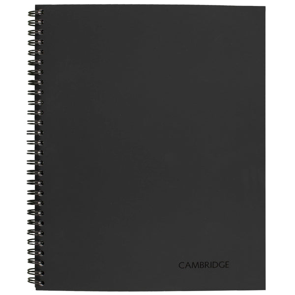 Cambridge Notebook, Business Notebook, 8-1/4" x 11", 80 Sheets, Legal Ruled, Flexible Cover, Wirebound, Gray (06062)