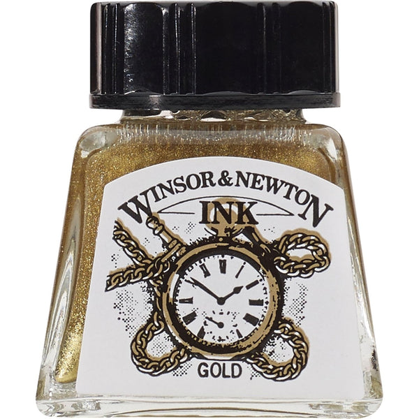 Winsor & Newton, Gold Drawing Ink, 14ml Bottle