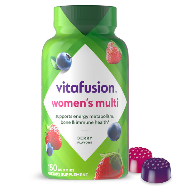 Vitafusion Womens Multivitamin Gummies, Berry Flavored Daily Vitamins for Women With Vitamins A,C,D,E,B-6 and B-12, America’s Number 1 Gummy Vitamin Brand, 75 Days Supply, 150 Count (Package May Vary)