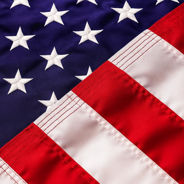 3x5 USA Flag With Embroidered Stars & Sewn Stripes - American Flags for Outside 3x5 – Heavy Duty UV Treated Polyester (Tougher Than Nylon), 70% More Fade Resistant