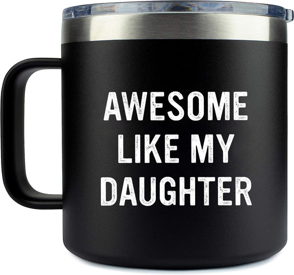 Edizzone Funny Mug for Dads Fathers Day Gift from Daughter Wife (Awesome Like My Daughter) Dad Gifts, Best Dad Birthday Gift - Cool Gifts for Dad From Daughter Christmas Gifts for Dad