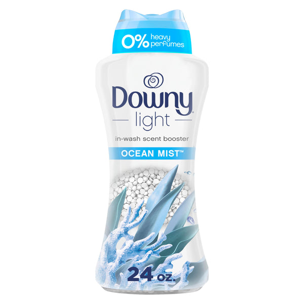 Downy Light In Wash Scent Booster Beads, Ocean Mist Scent, 24 oz, Downy Scent Booster Beads, Laundry Beads, No Heavy Perfumes