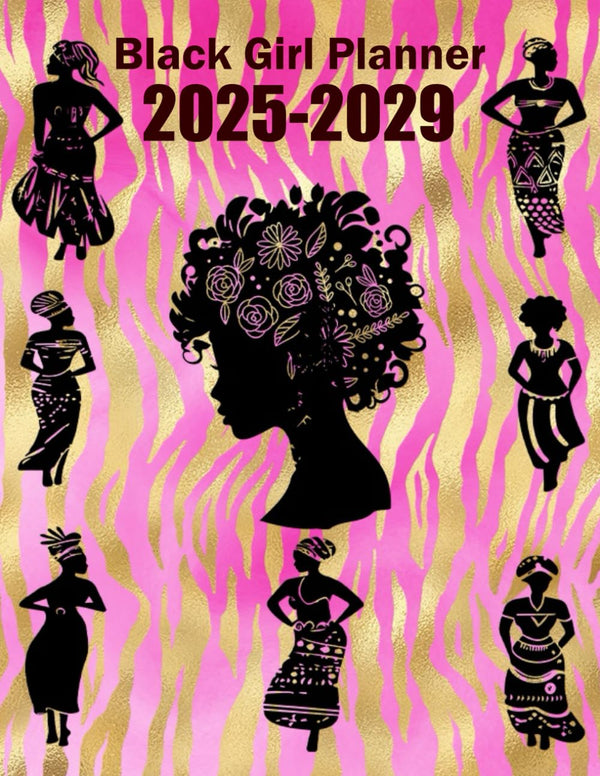 Black Girl Planner 2025-2029: Schedule Organizer with US Federal Holidays & Observances