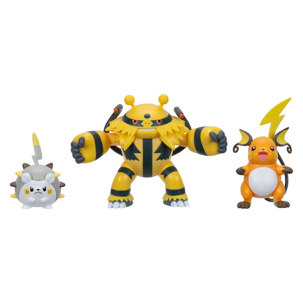 Pokemon Battle Figure 3 Pack - Features 2-Inch Togedemaru and Raichu and 3-Inch Electivire Battle Figures