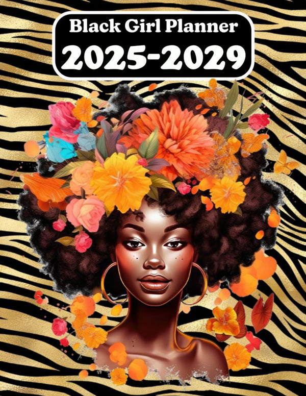 Black Girl Planner 2025-2029: Schedule Organizer with US Federal Holidays & Observances