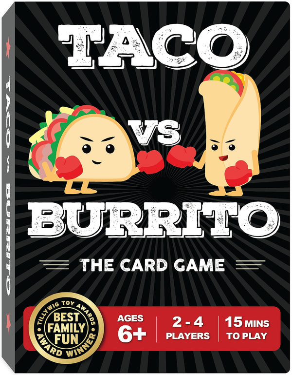 Taco vs Burrito Family Board Games for Kids 6-8, 8-12 & Up - Fun Travel Family Card Games for Everyone, Gifts for 7, 8, 9 and 10 Year Old Boys and Girls