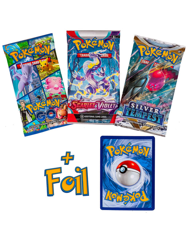 Pokemon TCG: 3 Booster Packs & 1 Random Foil | Includes 3 Blister Packs of Random Cards & 1 Individually Packed Holofoil Promo Card, 097712556710