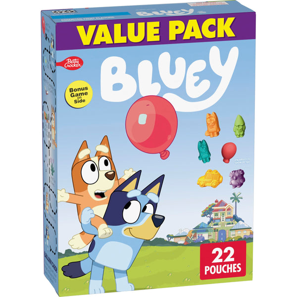 Bluey Fruit Flavored Snacks, Treat Pouches, Gluten Free Snack, Value Pack, 22 Ct, 17.6 oz