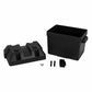 Camco RV Standard Battery Box | Features a Heavy-Duty Corrosion-Resistant Polypropylene Construction, Durable Woven Hold-Down Strap and Fits Group Size 24 Batteries | Black (55362)