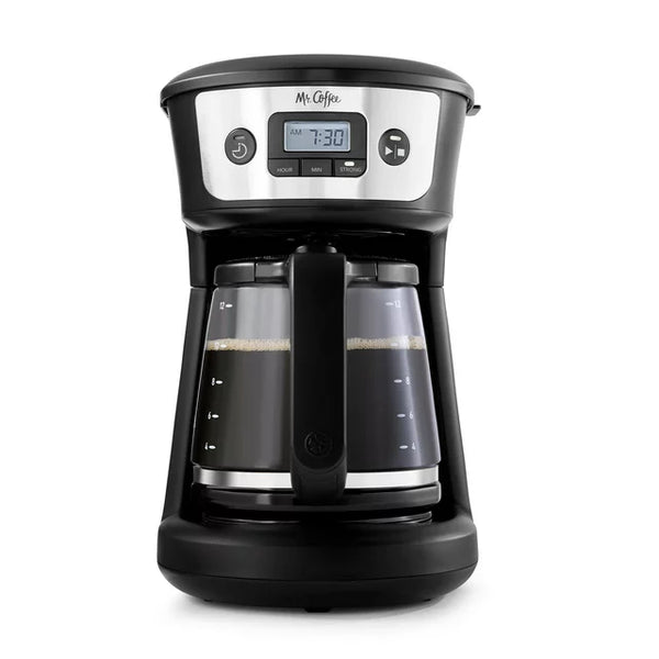 Mr. Coffee® 12-Cup Programmable Coffee Maker with Strong Brew Selector, Stainless Steel