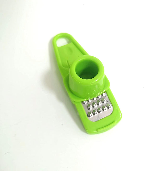 Garlic Crusher Premium Quality Garlic Mincer With Silicone Roller Peeler - Garlic Crusher (Green)