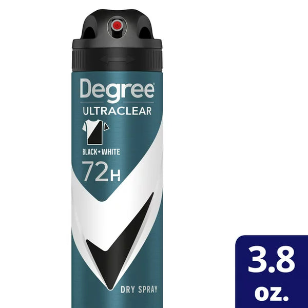 Degree Men MotionSense Antiperspirant Deodorant Dry Spray, UltraClear Black+White, 3.8 Ounce